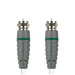 F-connector mannelijk <-> F-connector mannelijk - 2 meter - Wit