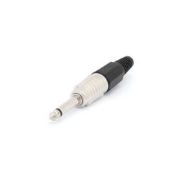 6,3mm Mono Plug - Male - Metaal - Solderen 