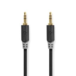 3,5mm 10m stereo jack mann. - 3,5mm stereo jack mannelijk - Verguld 