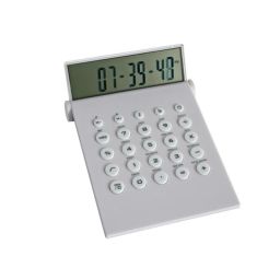 Rekenmachine met wereldklok - 8 digits 