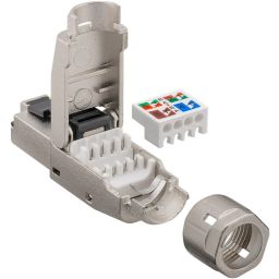 Cat 8 STP shielded - RJ45 connector - Voor montage zonder gereedschap 