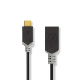 USB-C mannelijk <-> USB A vrouwelijk - 15cm 