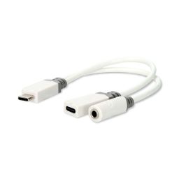 USB-C adapter USB2.0 USB-C naar USB-C female en 3,5mm female 0,1m 