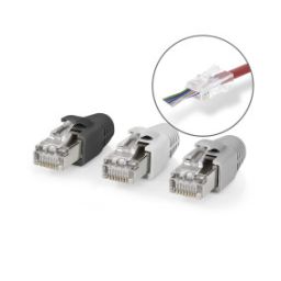 RJ45 Connector Pass Through FTP Cat6 Recht Verguld 10 pcs 