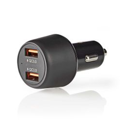 Chargeur de voiture : 2 USB-A ports usb  - 36W - QC3.0 