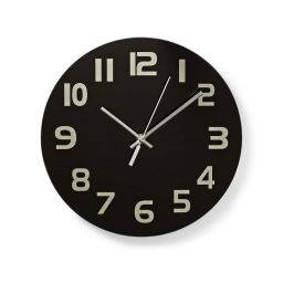 Ronde wandklok - 30cm - Eenvoudig te lezen cijfers - Zwart 