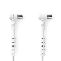 Coax mannelijk <-> coax vrouwelijk - Haaks - 1.5m
