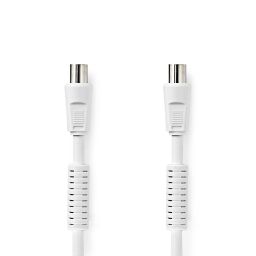 Coax mannelijk <-> coax vrouwelijk - 2 meter - Vernikkeld 