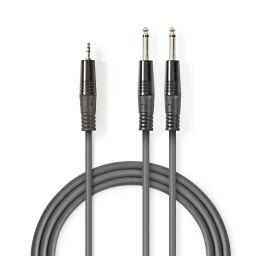 3,5mm stereo jack <-> 2 x 6,3mm mono jack - 5m 
