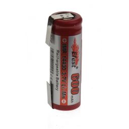 Li-Mn 14430 met lip - 3,7V - oplaadbaar - 600mAh 