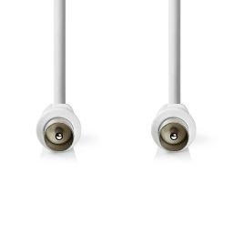 Nedis coaxkabel IEC male naar IEC male 3 m 75 Ohm dubbel afgeschermd 90 dB wit