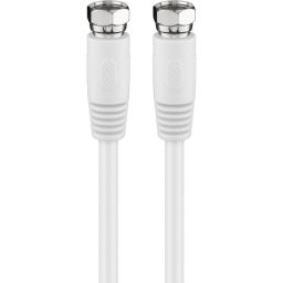 Goobay 60724 SAT-antennekabel F male naar F male 0,5 m dubbel afgeschermd 80 dB