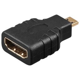 HDMI vrouwelijk <-> Micro HDMI mannelijk - Verguld. 