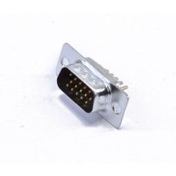 SUB-D connector HD - 15-polig - 3 rijen - Mannelijk - Soldeeruitvoering - HQ 