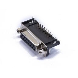 SUB-D connector - 15-polig - Vrouwelijk - Printmontage - Haaks - HQ 