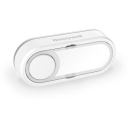 Draadloze drukknop met naamplaatje & LED-indicatielampje – Horizontaal naast elkaar, wit