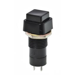 DS-199B - Drukknop Vierkant (ON)-OFF 3A-250V Zwart 
