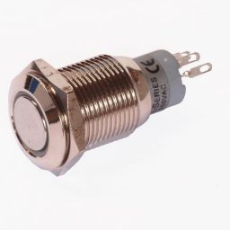 Pushbutton single pole ON-ON 1A/24VDC 0,5A/230VAC white 