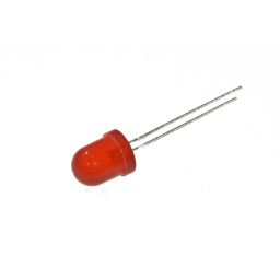 8mm led rood diffuus 125mcd 60° 20ma/2V 