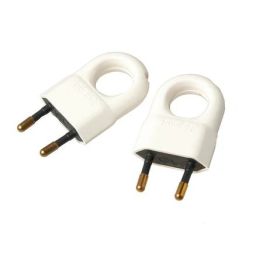 Legrand stekker met oog 2,5 A 575 W 2-polig niet-geaard wit 2 stuks