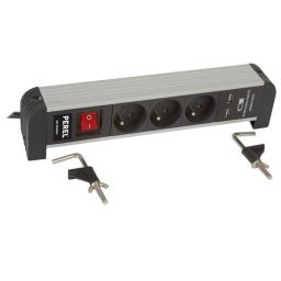 Contactdoos  met 3 stopcontacten en 2 usb-poorten 