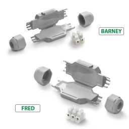 Waterdichte aansluitbox met 3-polige connector - Verbindingsmof IP68 - 80 x 36 x 23 mm - 1 stuk 