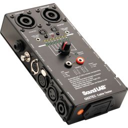 Universele kabeltester voor audiokabels, zoals XLR, RCA, jack, speakon 