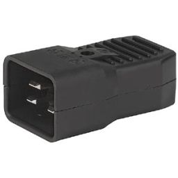 IEC power connector recht mannelijk 