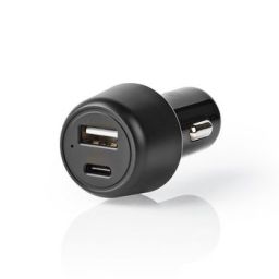 USB-autolader 48W - met USB A en 1 USB C poort