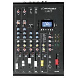 MPX6 menpaneel 6 kanalen met compressie, effecten en USB/SD/BT speler 