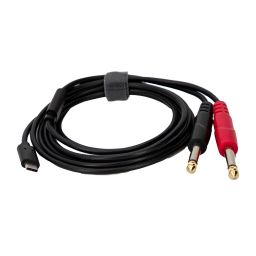 USB-C mannelijk <-> 2 x 6,3mm jack mannelijk - 2 meter 
