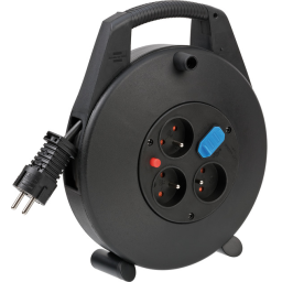 Kabelhaspel met 3 stopcontacten en 2 USB's - 10 meter - USBHASPEL 