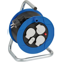Kabelhaspel met 3 stopcontacten en 2 USB - 25 meter - USBHASPEL 