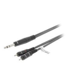 Instrumentkabel stereo 6,3mm - 2 RCA mannelijk l/r 1,50 m 