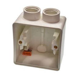 Opbouwdoos Hydro met 2 ingangen M20 - Wit - Niko 