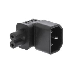 Stroomstekker Male + Female PVC Zwart 