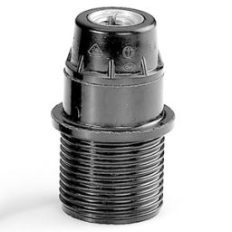 E14 fitting bakeliet halfdraad - 2A/250V kleur: zwart 