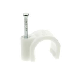 Kabel clip 4mm wit - 100 stuks H: 5,3mm