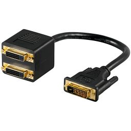 DVI mannelijk > 2x DVI vrouwelijk - DVI splitter 