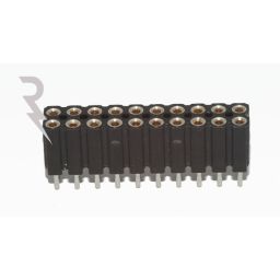 Rechte IC connectorrij 2x10 pin - Met tulpcontacten - Mannelijk  - P2,54 - Afbreekbaar 
