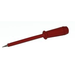 Test clip with socket for 4mm banana plug - Red - 