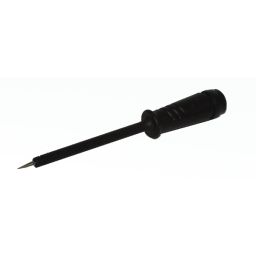 Test clip with socket for 4mm banana plug - Black - 