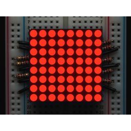 Kleine 1.2" 8x8 ultra bright rode LED matrix 