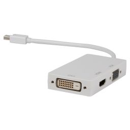 Mini DisplayPort multi adapter mDP - DVI + VGA + HDMI 0,20 m wit 