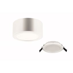 Ronde Led plafondlamp mat wit 2 IN 1 - 8W 150mm - Doris  