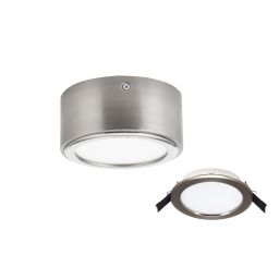 Ronde Led plafondlamp inox 2 IN 1 - 14W 240mm - Doris 