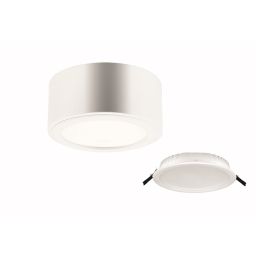 Ronde Led plafondlamp mat wit 2 IN 1 - 14W 240mm - Doris 