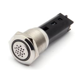 Buzzer - roestvrij staal - voor inbouw - 19mm 