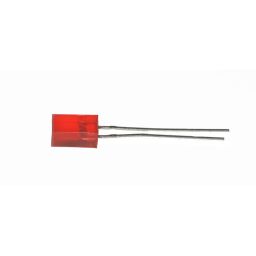 Vierkante LED 5x5mm rood diffuus 