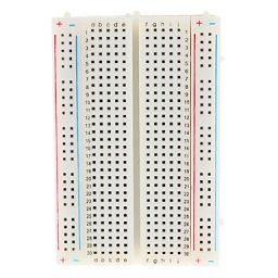 Solderless breadboard with 400 holes - white 